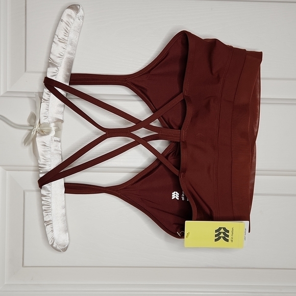 all in Motion Stretch Light Support Micro-Mesh Bra Russet Brown Size M - Picture 3 of 9